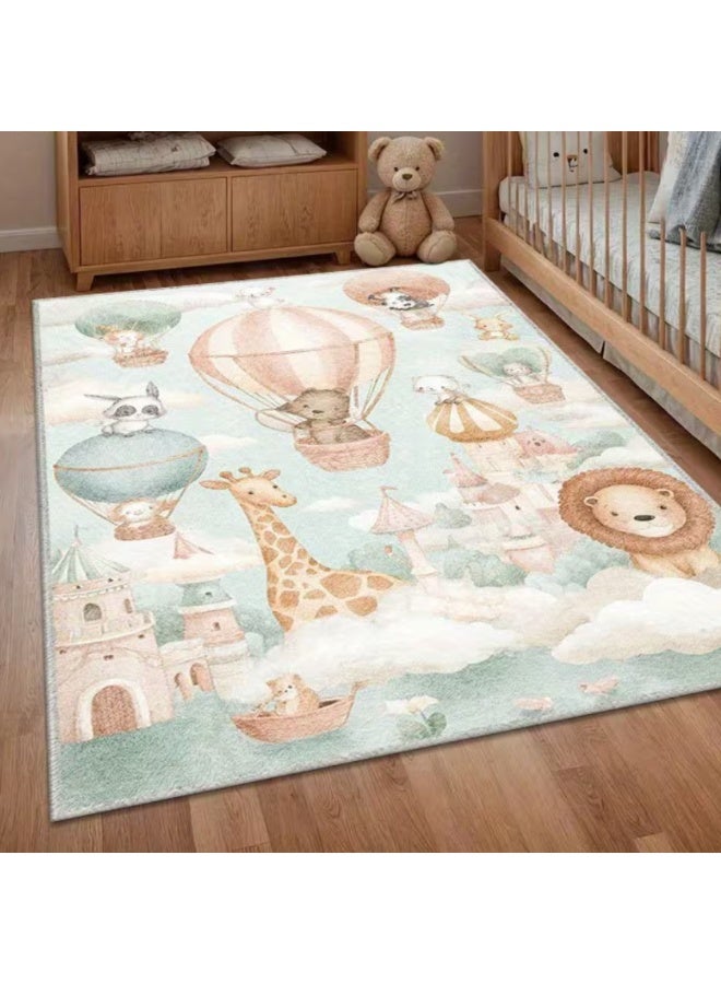 Factory Price Jungle Friends Cushion Play Mat Rug – Soft Padded Carpet with Non-Slip Backing, 160 x 200 cm - Image 5